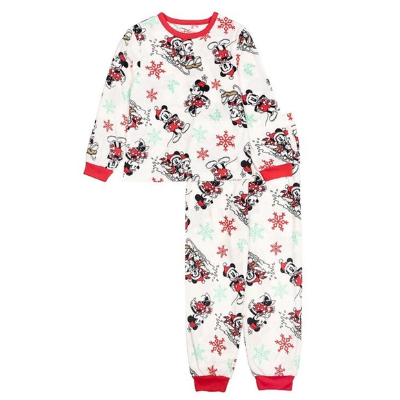 Disney Other - NWT Disney’s Mickey Mouse & Minnie Mouse kids holiday pajama top & bottoms set